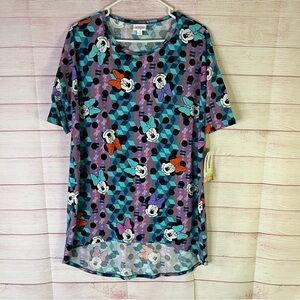 LulaRoe Ima NWT Mickey Mouse Tunic Short Sleeve Top Size Small
